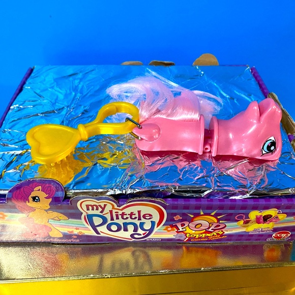 MY LITTLE PONY G3 VTG 2003 PINKIE PIE PONY HEAD CLIP ON POP TOPPERS OR KEYCHAIN - Picture 3 of 11